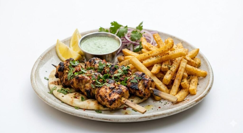 4 Pieces Grill Boti With Fries